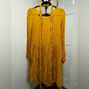 Gold/yellow dress with matching belt